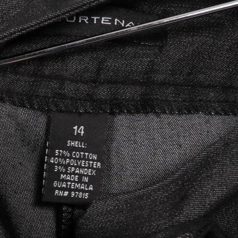 Courtenay Capri Dress Pants 14 Womens Gray Button Accent Pockets Cotton Blend - Picture 5 of 6